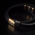 Lederarmband Herren Gold Magnetverschluss geflochten uniqal bestseller damen